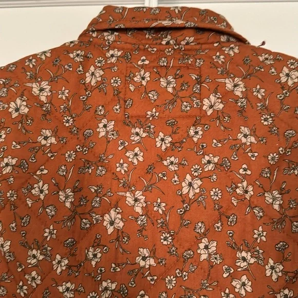 Blank NYC Orange Floral Boxy Quilted Jacket - Picture 5 of 11